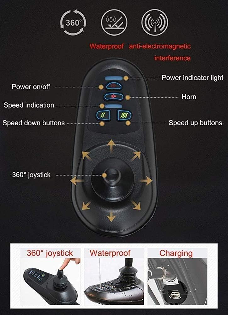 ZTHUAYUAN wheelchairs Compact Foldable Off Power Assist Motorized Wheelchair, Lightweight Folding Carry Electric wheelchairs, Motorized wheelchairs, Motorized wheelchairs 2 * 250 fold : Health & Household