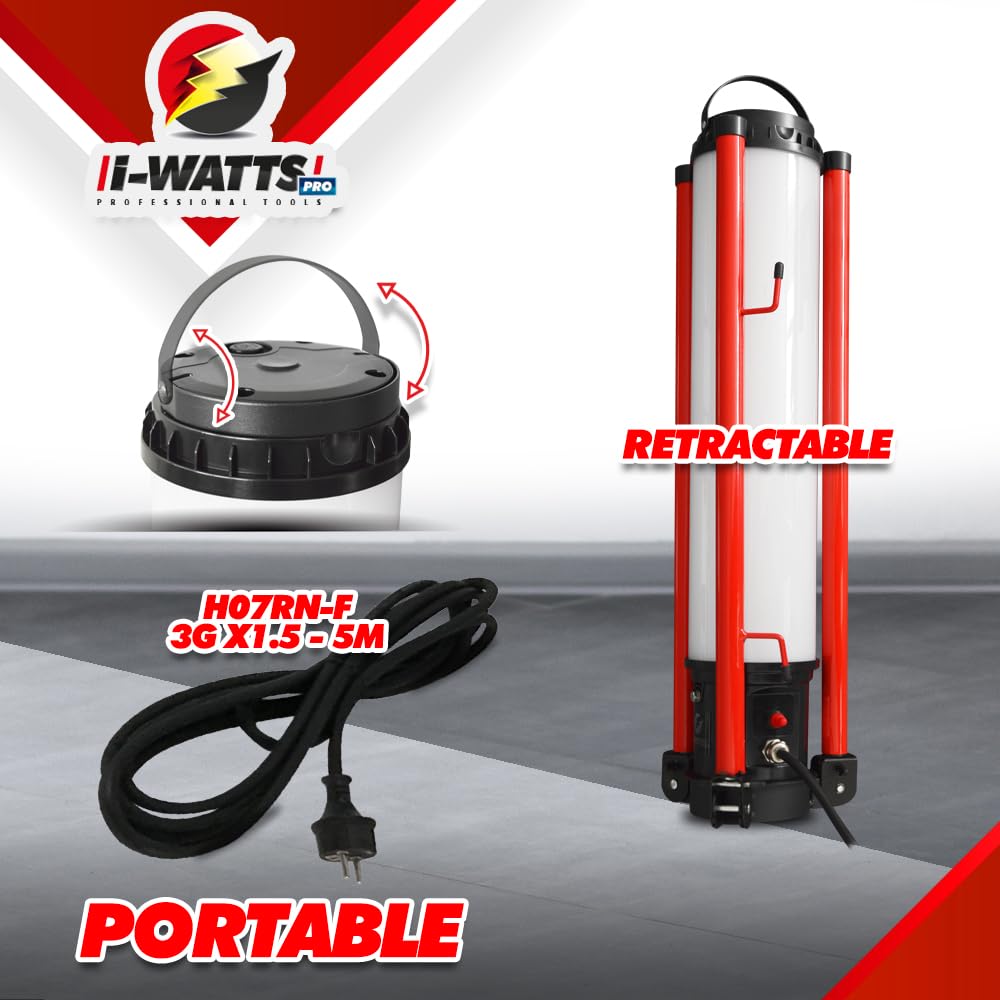 Projecteur LED de chantier 360° - 100W sur trépied - I-Watts