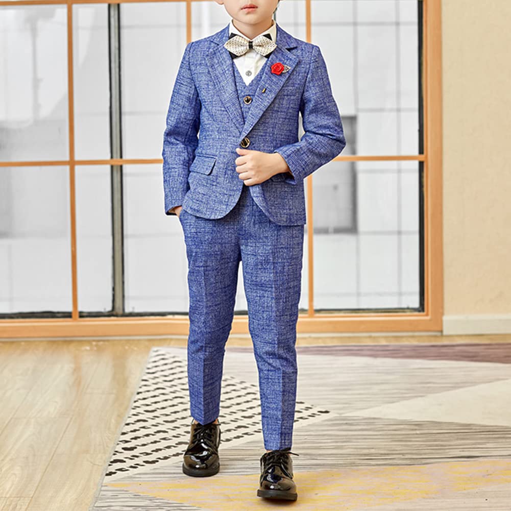 GUOCU Zestaw odzieży dla dzieci i nastolatków, stroje dla dżentelmena, strój do palenia, elegancki strój na chrzest dla dzieci, chłopca, formalny strój na imprezę, urodziny, wesele