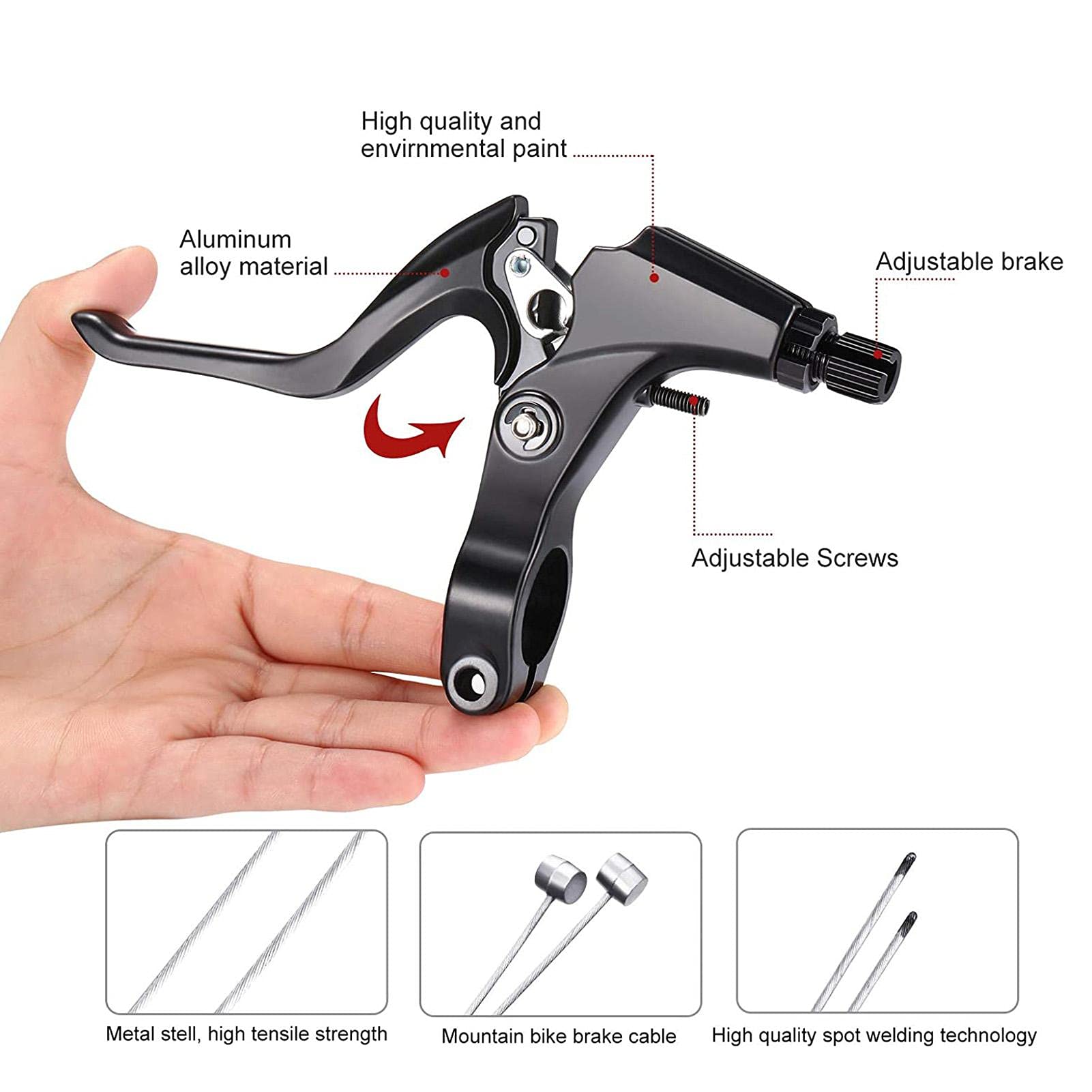 Skrskr – Kit Freins V-Brake Alu Pour VTT/route, Tout Compris, Facile à Monter