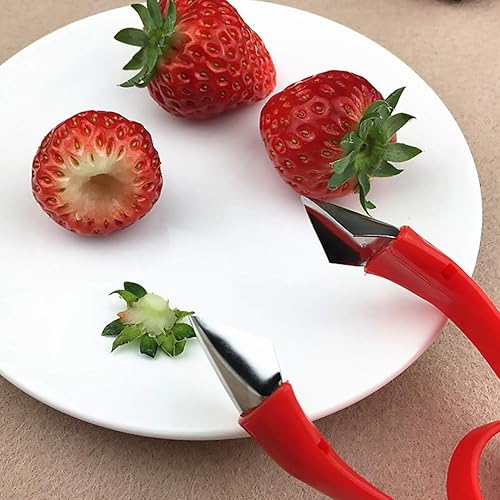 Miniatura 6 de DOITOOL Pelador de patatas, 2 piezas, descascarillador de fresas, removedor de tallos de frutas, separador de cuchara, removedor de tallos de