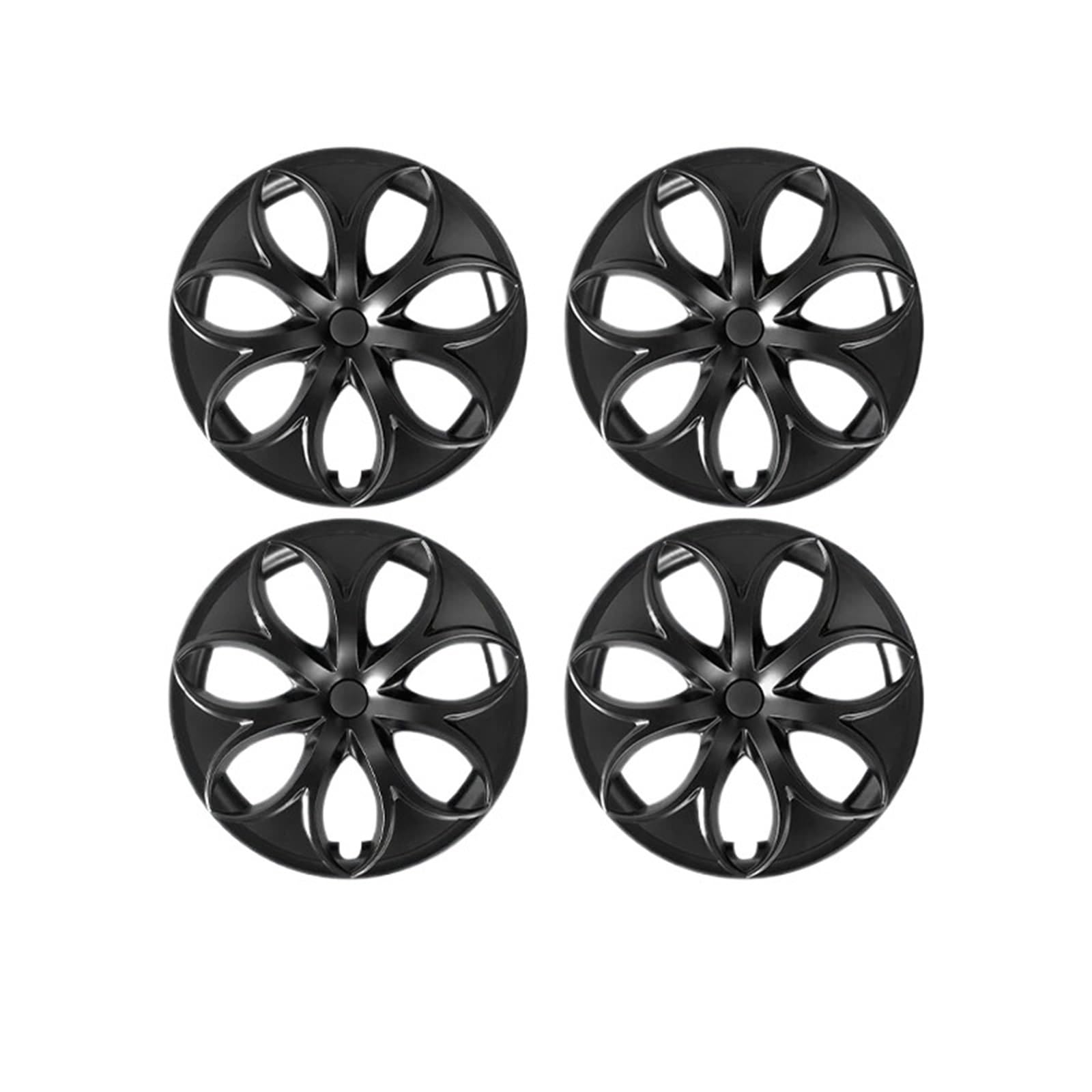 Wheel Trim Set For Tesla For Model S（2022-2024）/for Y （2020-2024）4PCS Hubcap Design 19 Inch Wheel Cover Full Rim Hub Cover Accessorie(Petal Style1)