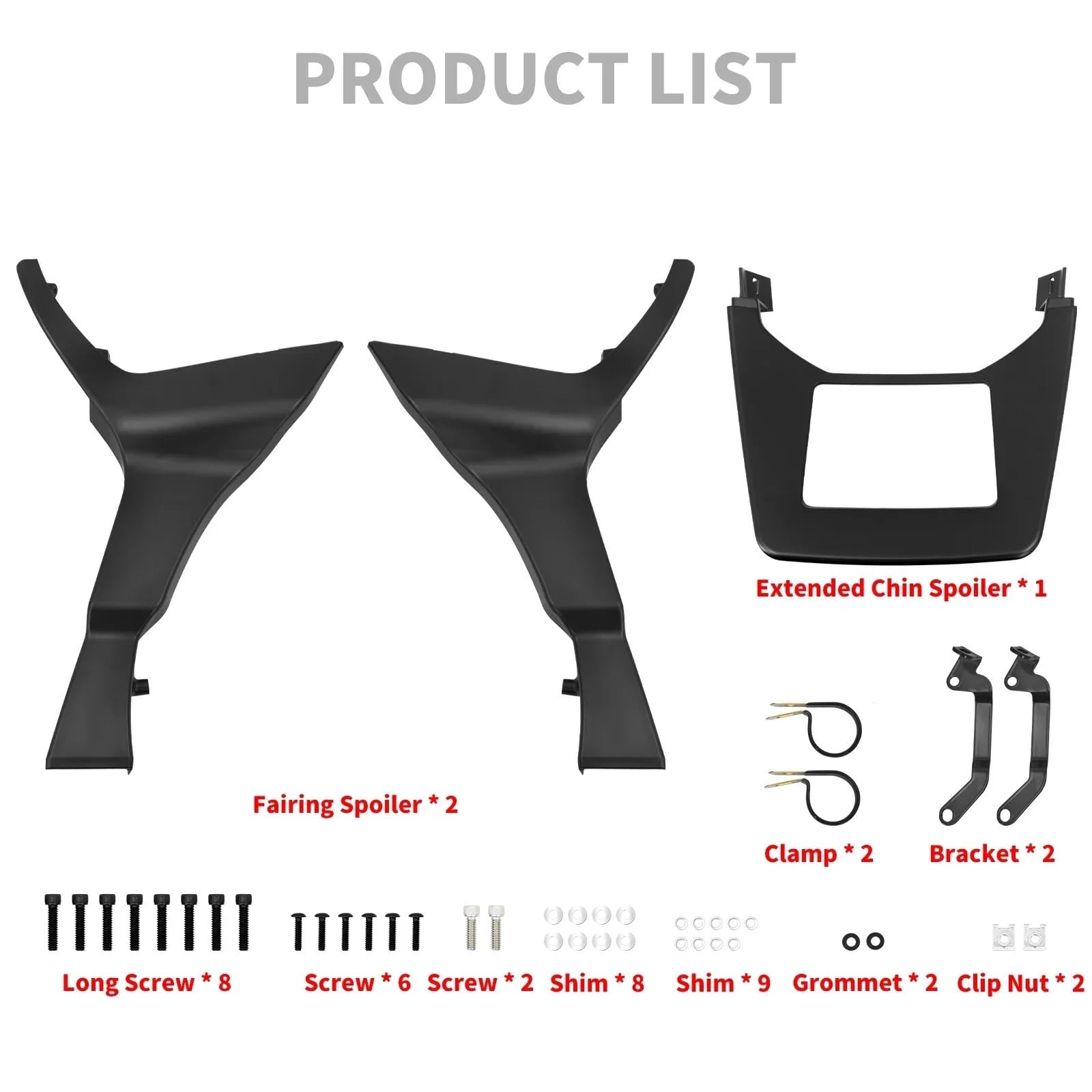 Dekoracja motocykl Front Lip Splitter Pasuje do Harley Touring CVO Road Glide Special FLTRU FLTRK FLTRX FLTRXS 2017-2024 Motocykl Owiewka Spojlery Pokrywa(Fairings Spoilers A)