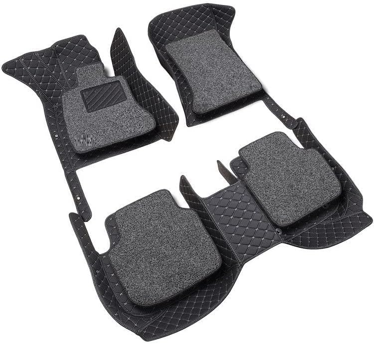 Image of 7D Premium Leatherette Car Foot Mat| Luxurious & Elegant Look | 100% Waterproof and Dust Proof | Custom Fitted 7D Car Floor Tray Mat for Toyota Hilux 2026 (Full Black)