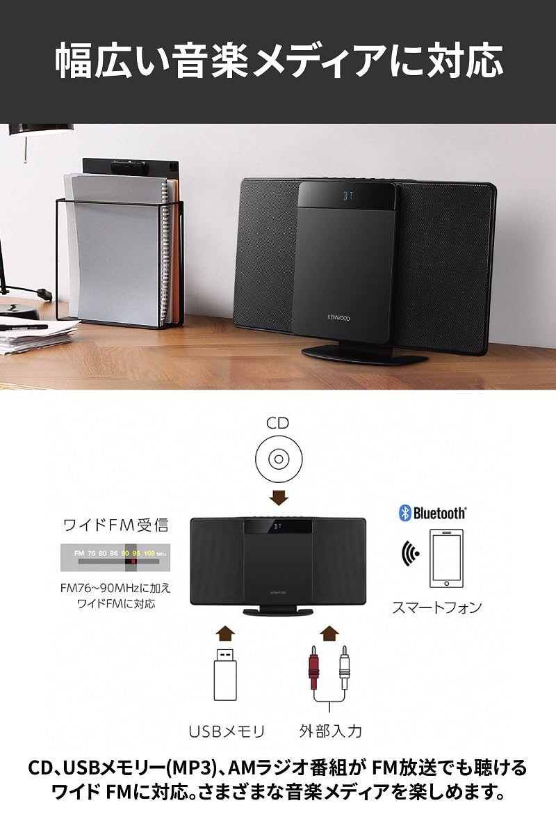 Amazon.co.jp: JVCケンウッド KENWOOD LCA-10-W コンパクトCDコンポ 