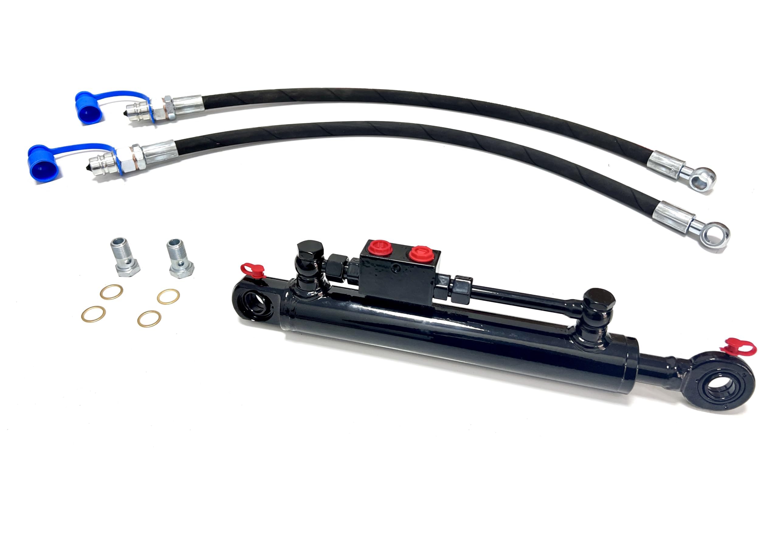 TERZO PUNTO IDRAULICO TRATTORE Cat 1 410-610mm CON VALVOLA E TUBI