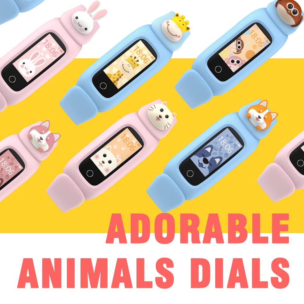 Reloj inteligente para niños y niñas, podómetro, reloj con despertador y notificación, reloj de fitness con medición de frecuencia cardíaca, monitor de sueño, pasos, consumo de calorías, kilometraje