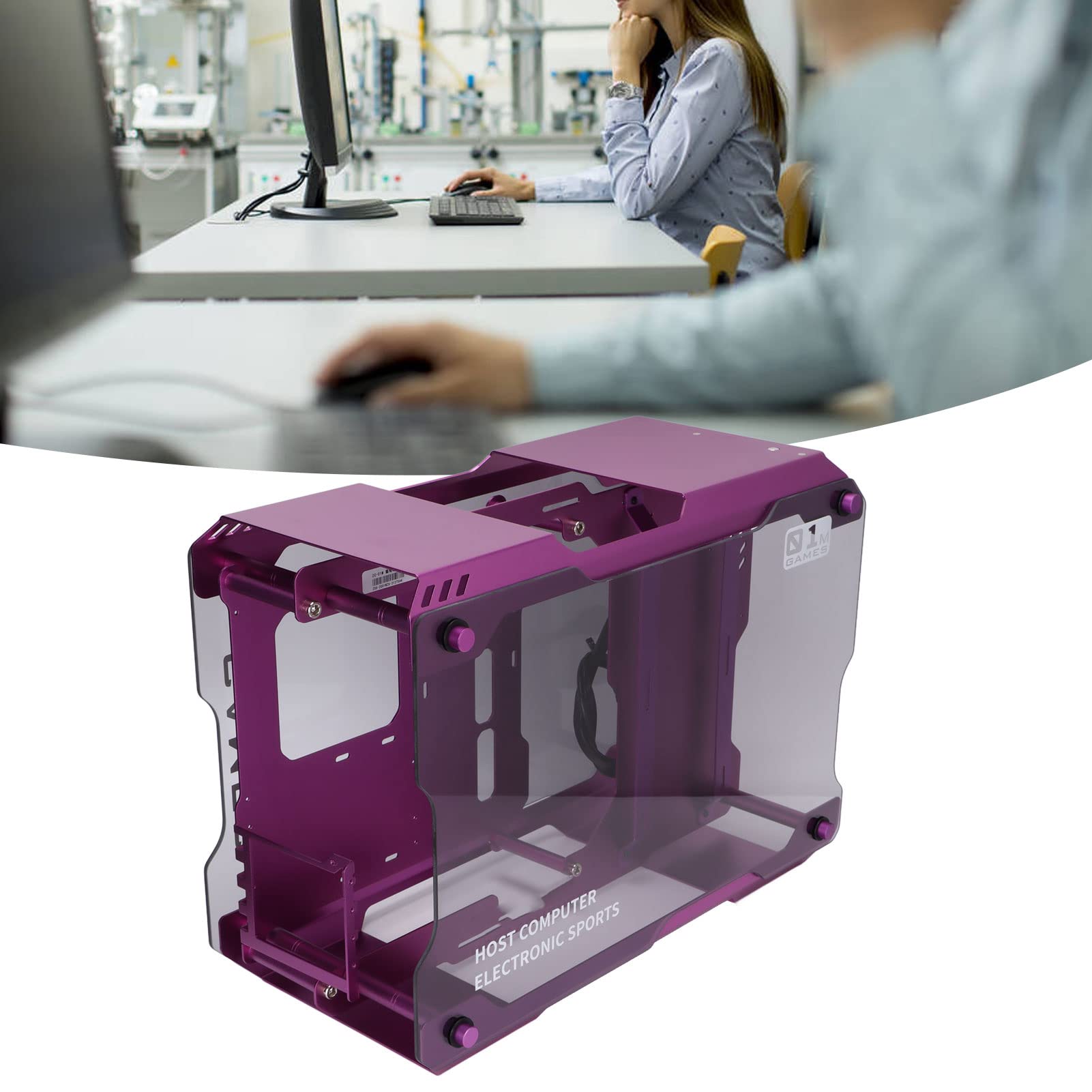 Bewinner Case Premium Mid-Tower ATX Case da Gioco per PC, Pannelli in Vetro Temperato Case per PC da Gioco Chassis per Computer, ATX Matx Open Mini Chassis da Gioco Raffreddato Ad