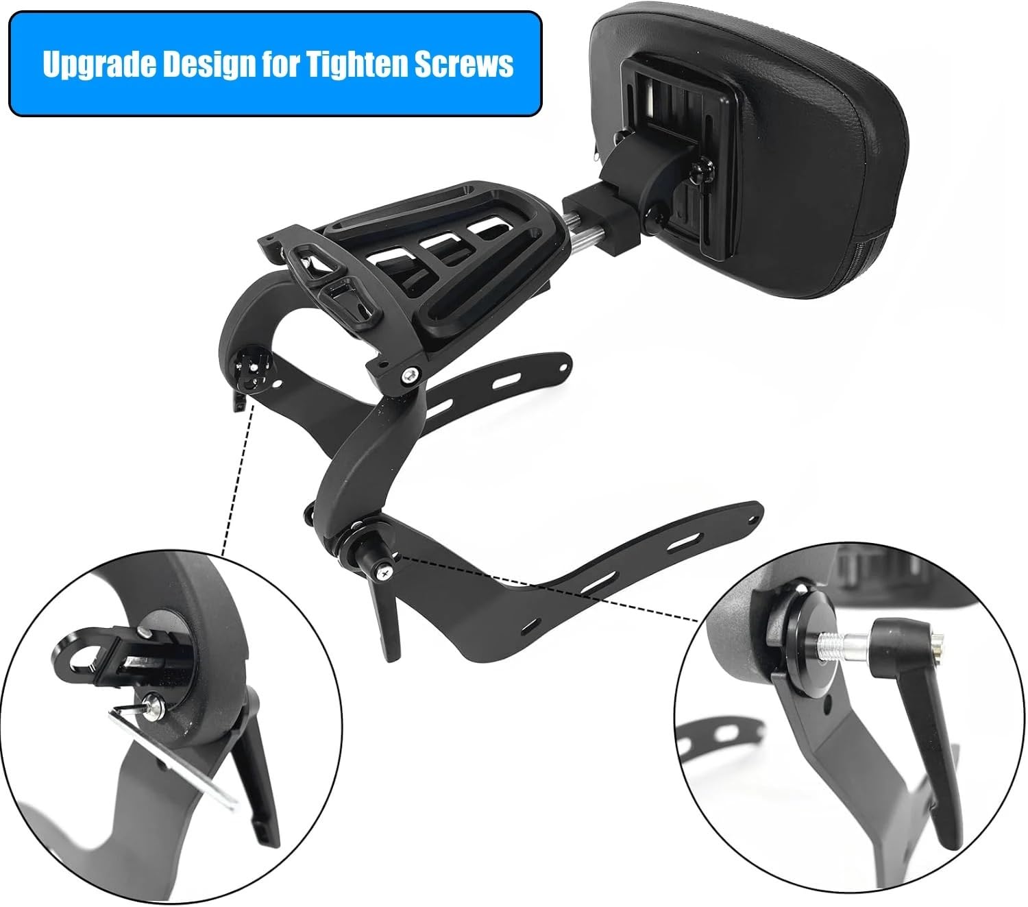 drążek Sissy z bagażnikiem Pasuje do Kawasaki 2015-2025 Vulcan S 650 EN650 VN650 regulowane składane oparcie kierowcy kierowcy Sissy Bar(Brown Pad Black Bar)