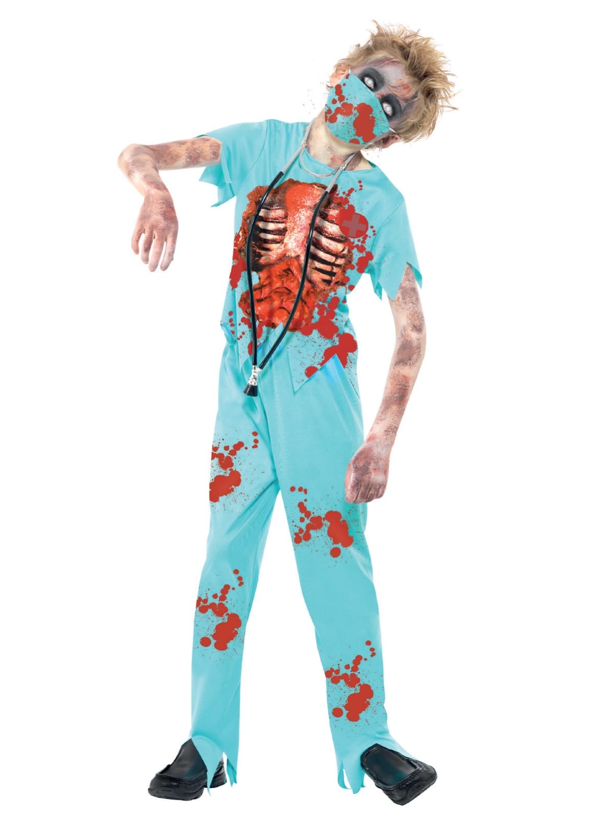 Kitimi Déguisement Médecin Zombie Homme, Déguisement Chirurgien Halloween avec Haut Pantalon Stéthoscope Haut Masque, Adulte Costume Docteur Horreur Kitimi Déguisement Médecin Zombie Homme, Déguisement Chirurgien Halloween avec Haut Pantalon Stéthoscope Haut Masque, Adulte Costume Docteur Horreur