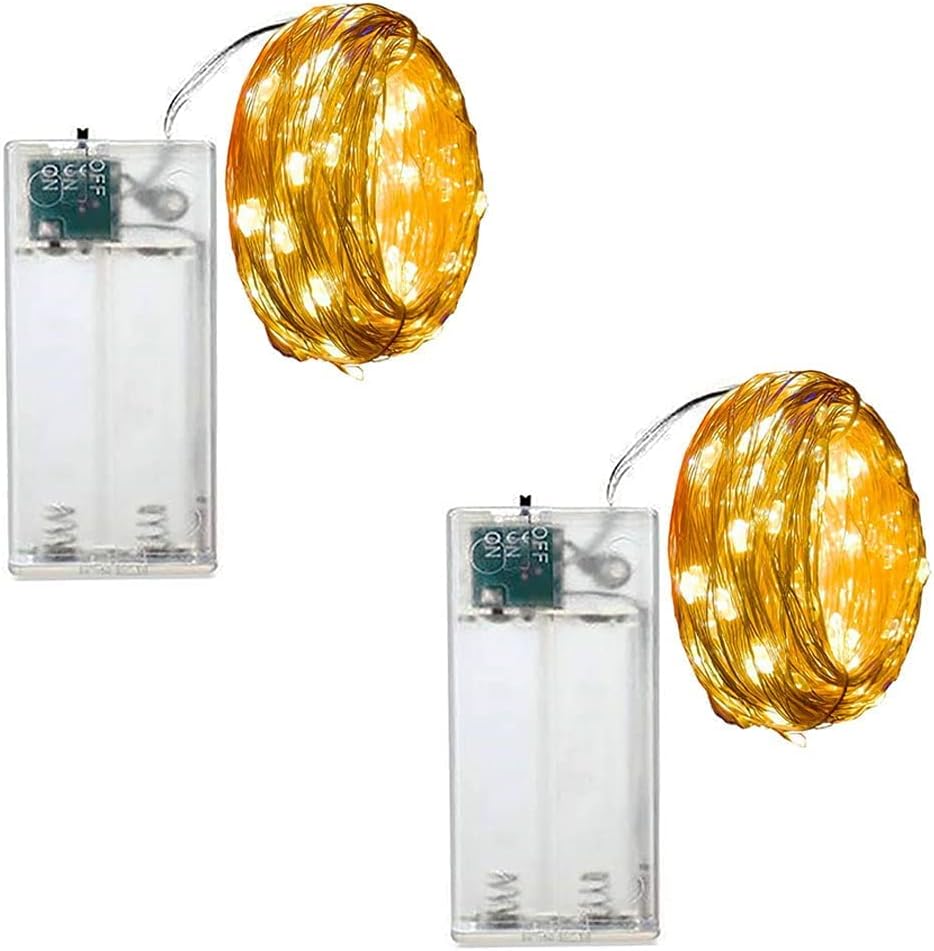 JINDAL 3 Meter 30 LEDs Waterproof Copper Wire String Fairy Lights |for Indoor & Outdoor Decorations| Decor Lights for Bedroom| Specialty Lighting| LED Strip Lights(Pack of 2)