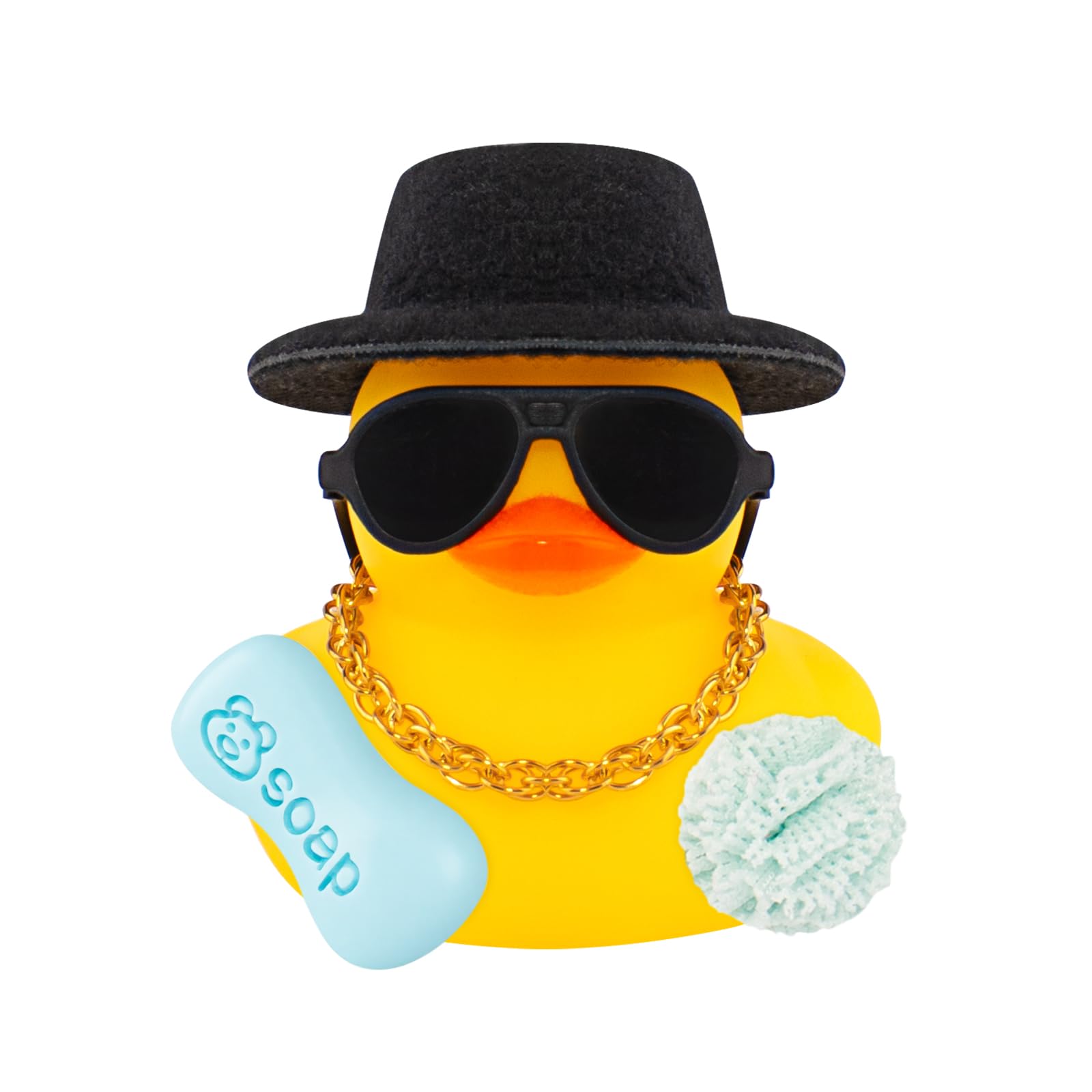 wonuu Gentleman Toilet Rubber Duck, Car Dashboard Decor with Soap