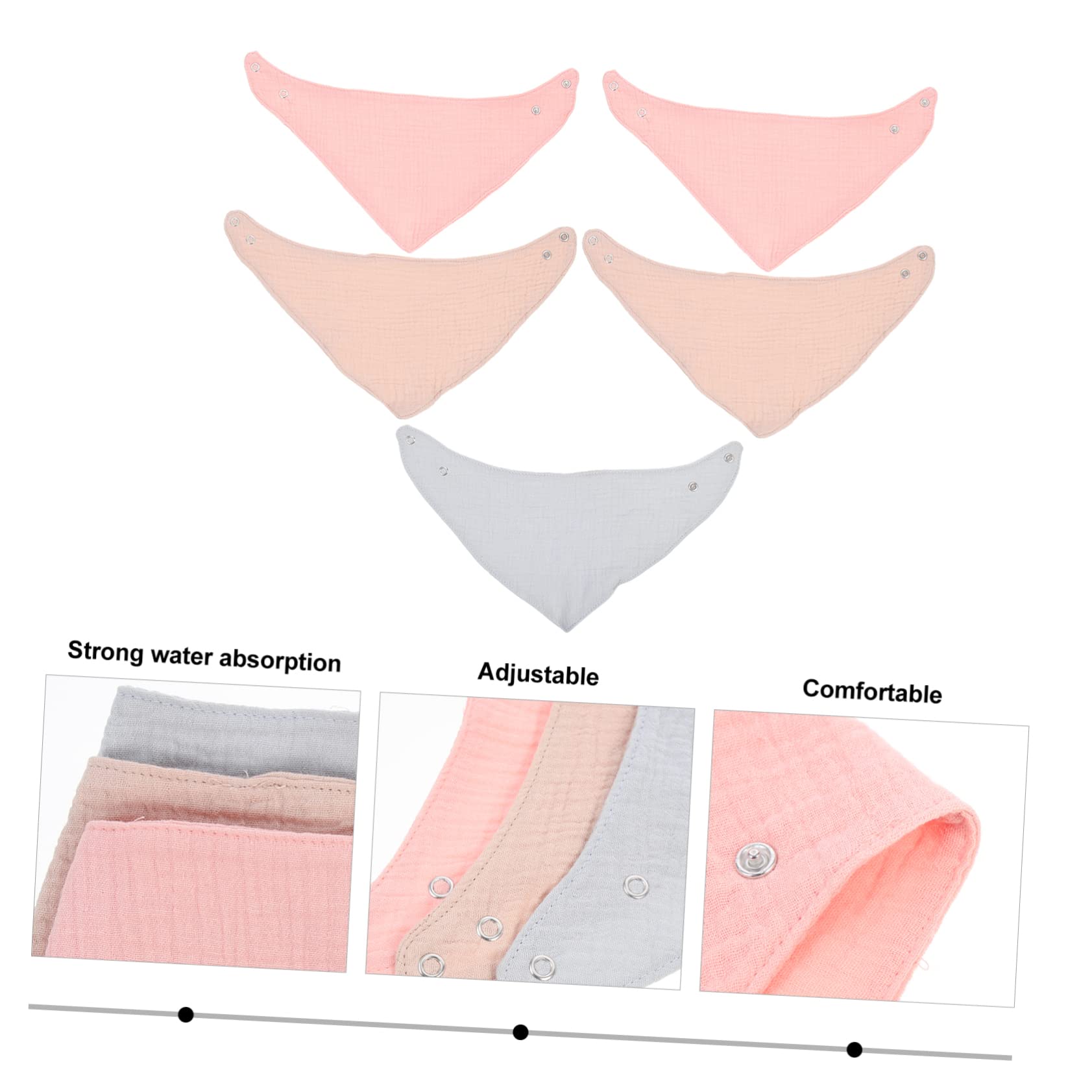 TOYANDONA Asciugamano Triangolare 25 Pezzi Salviette Per Bambini Asciugamano Bambino Hijab Bavaglino Per Bambini Bavaglini Pranzo Per Saliva Per Bambino Bavaglini