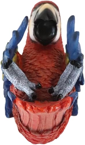 Miniatura 7 de Ebros Gift Paquete de 2 saleros y pimenteros con diseño de selva tropical de río rojo escarlata, guacamayo, pájaro, salero y pimentero y botellero