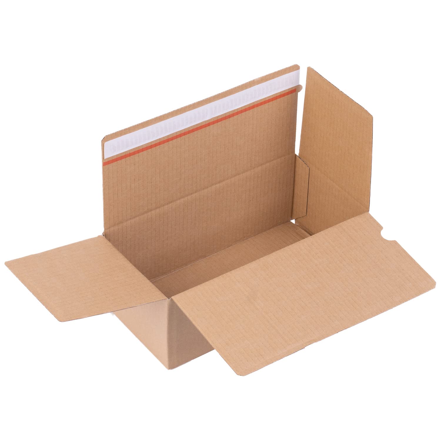 smiley pack 60 Stück Automatikboden Karton 315 x 155 x 120 mm Fix Aufrichtekarton mit Selbstklebeverschluss und Aufreißfaden Versandschachtel Versandkarton Verpackungskarton Versandbox