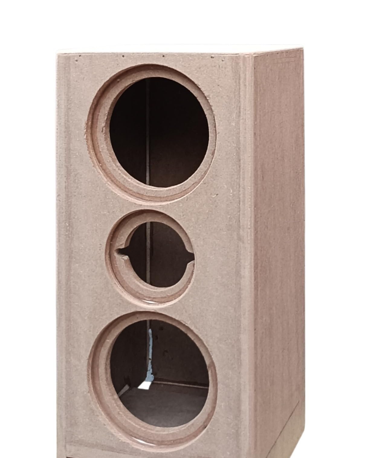 NRS AUDIO DBL 6.5 in & 4 in Silk Dom Tweeter Round Port Tower Speaker Box | Floor Standing, Home Audio-image-5