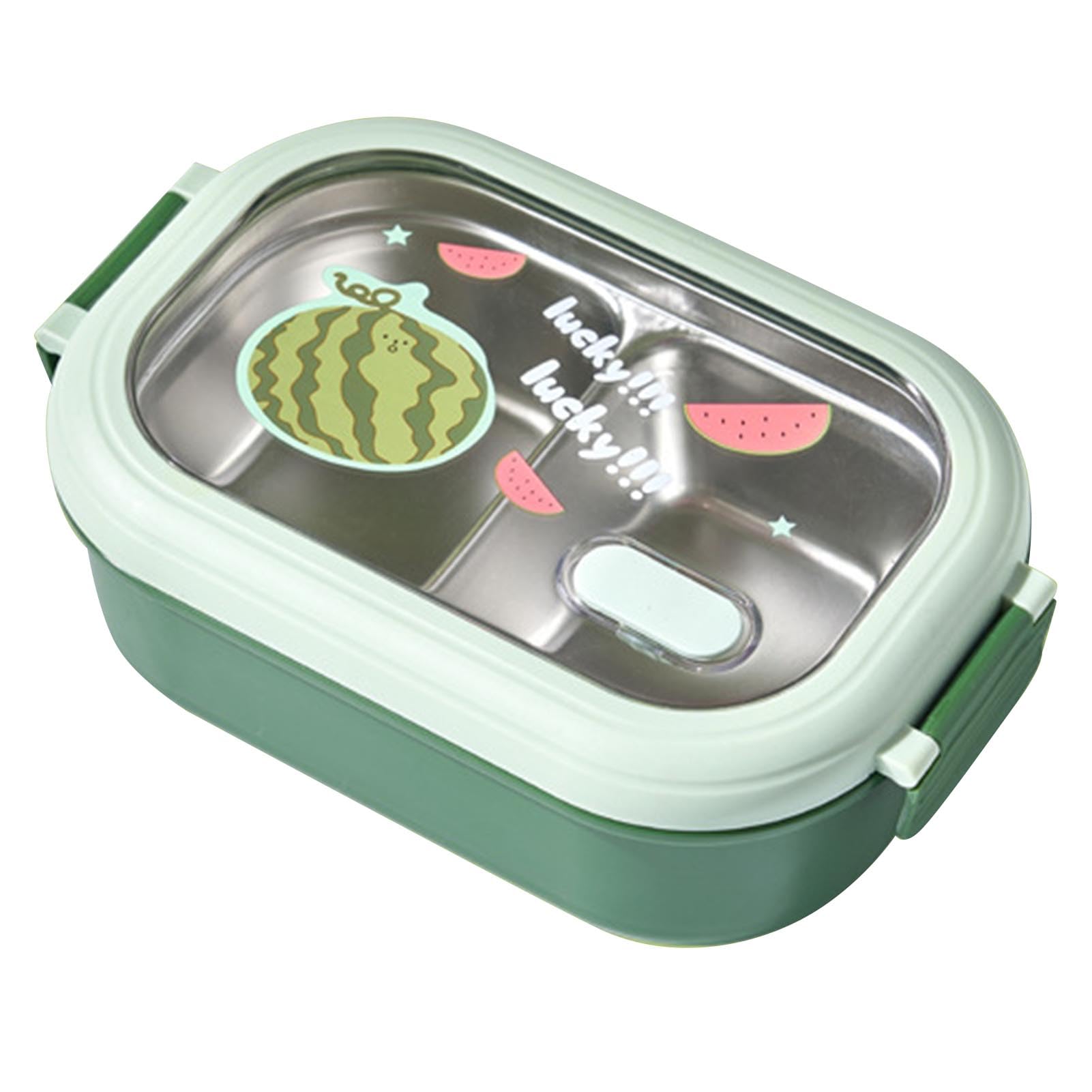 Greensen Lunch Box, Lunch Box Termico in Acciaio Inossidabile con Scomparti Divisi Rimovibili, Contenitore per Alimenti a Tenuta Stagna, Portatile per Gli Studenti Scolastici in Ufficio Pendolarismo