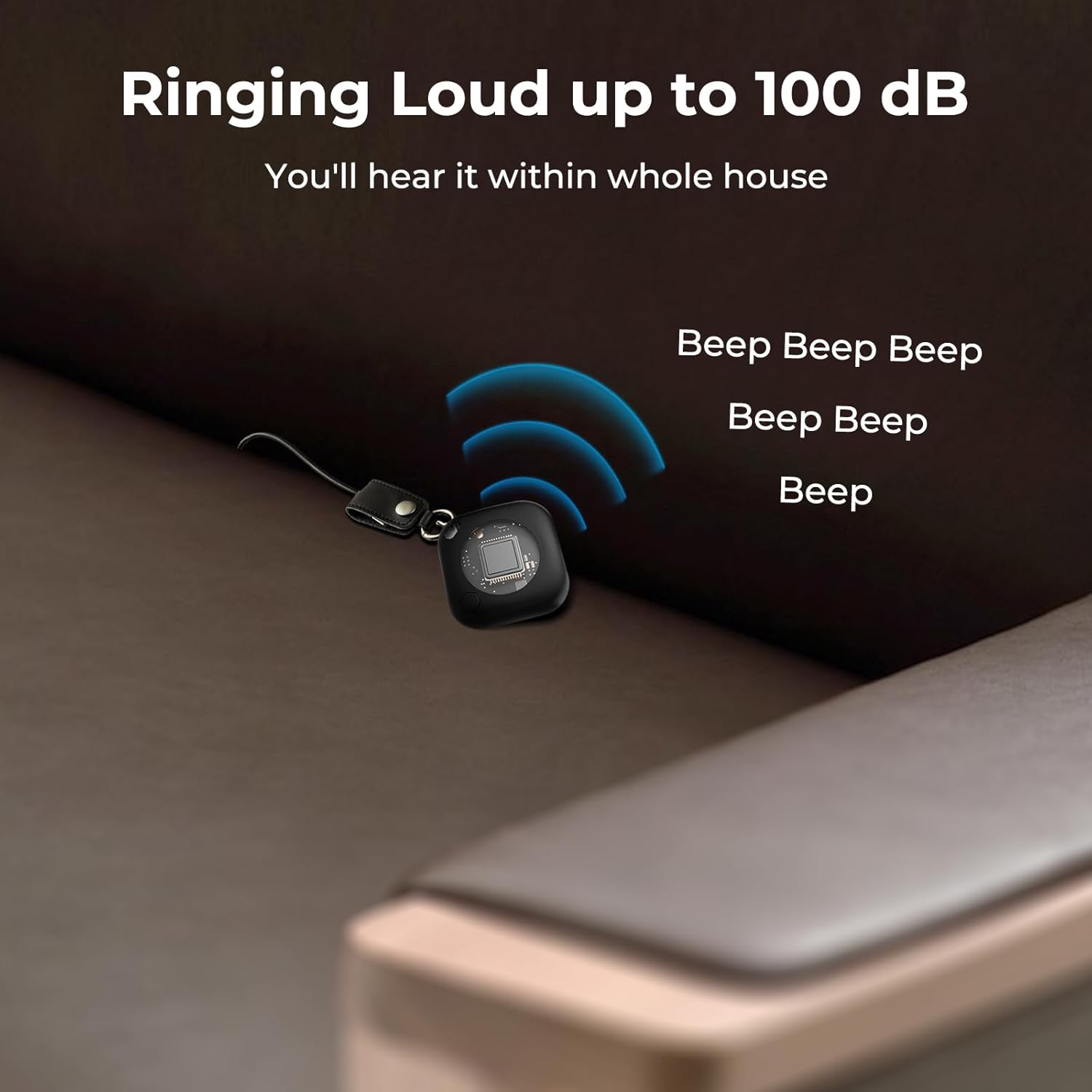 WarmSea air Tags 4 Pack Bluetooth Tracker for iOS Only – Compatible with Apple Find My App, Waterproof GPS Tracker and Key Finder with Sound and Long Battery Life for Wallet, Luggage, Keys
