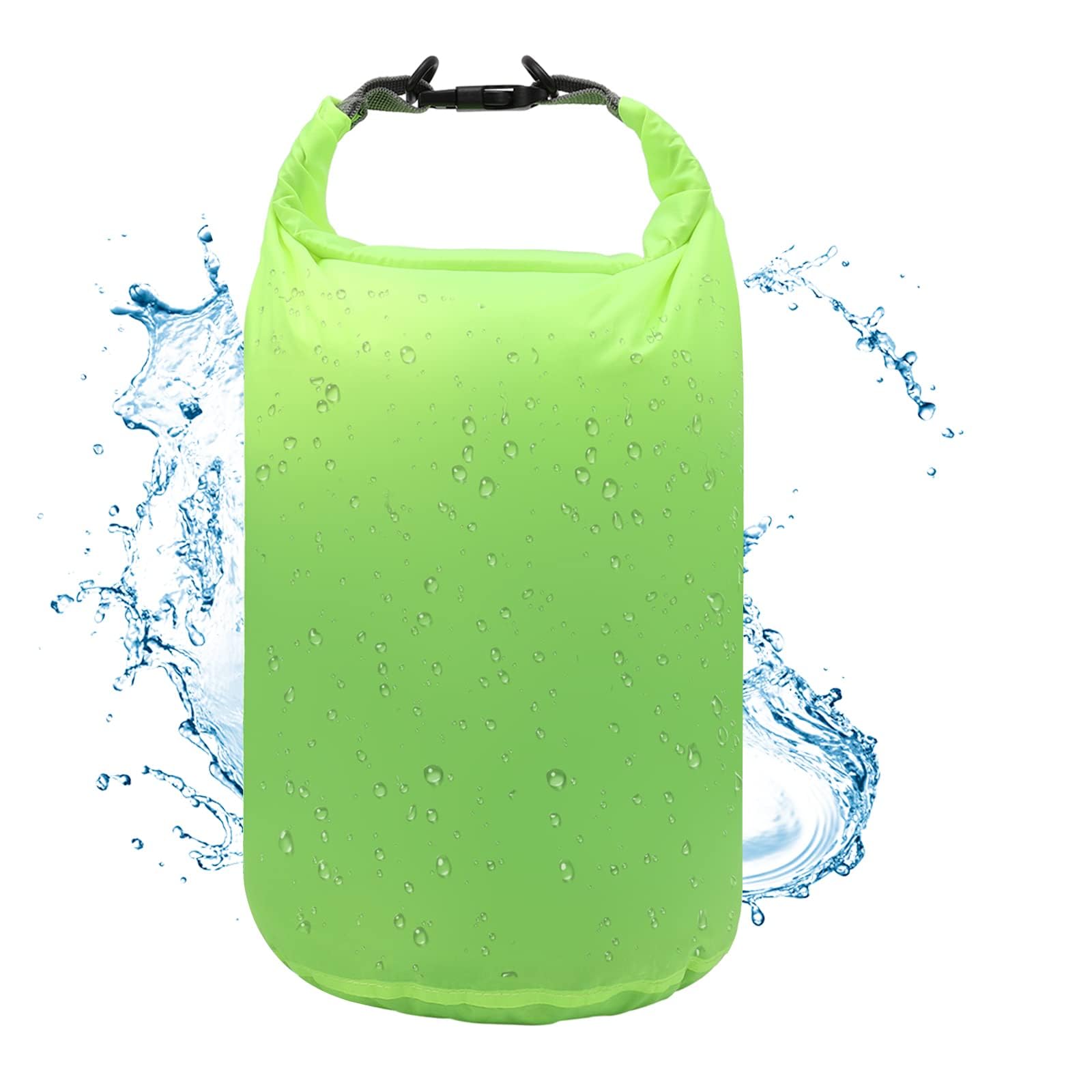 5L/10L/20L/40L/70L Dry Bag Dry Sack Waterproof Lightweight Portable, Dry Storage Bag to Keep Gear Dry Clean for Kayaking, Gym, Hiking, Swimming, Camping, Snowboarding, Boating, Fishing(Green, 20L)