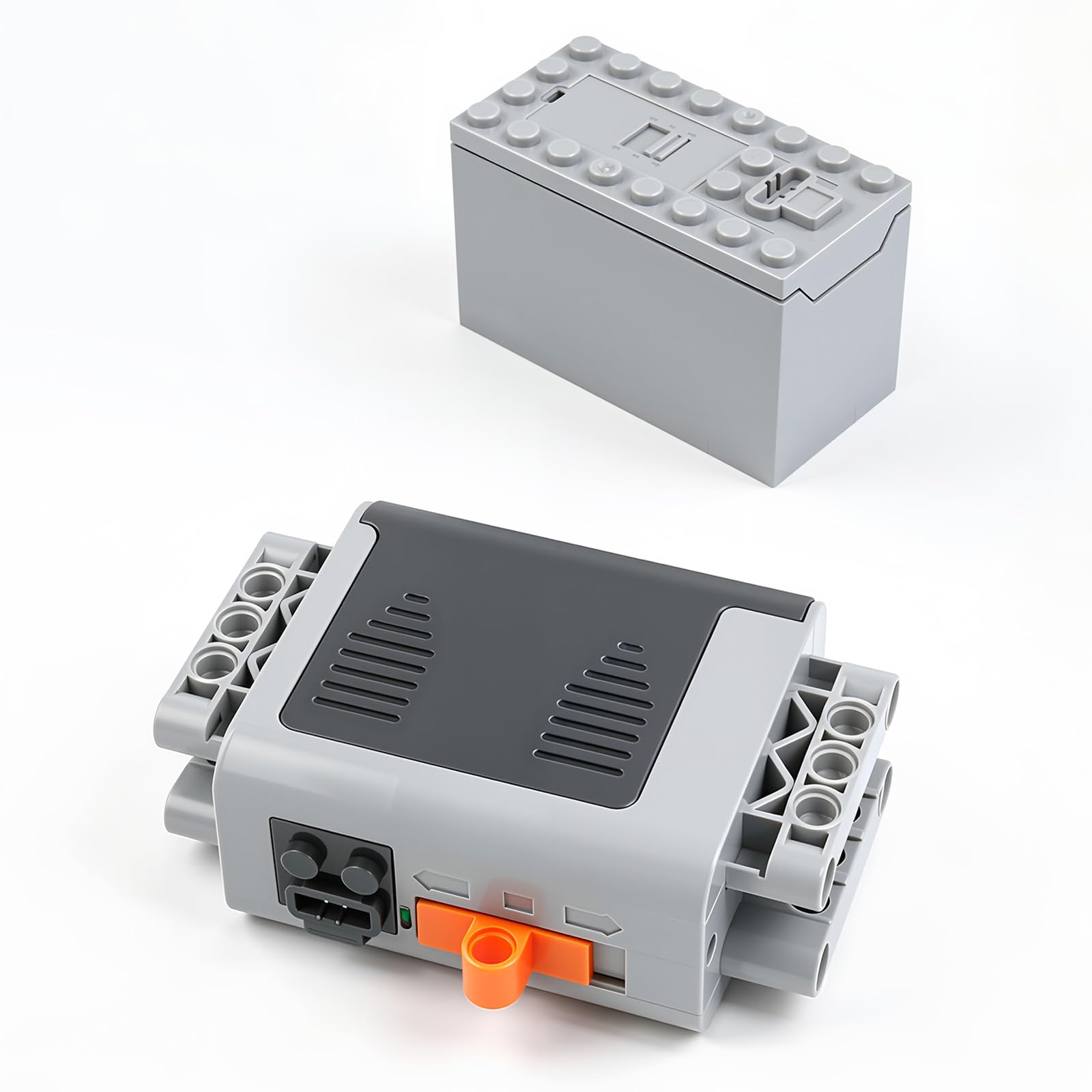 2pcs Battery Box Set - Technical Parts for Building Block Motors - MOC Compatible (Batteries Not Included)