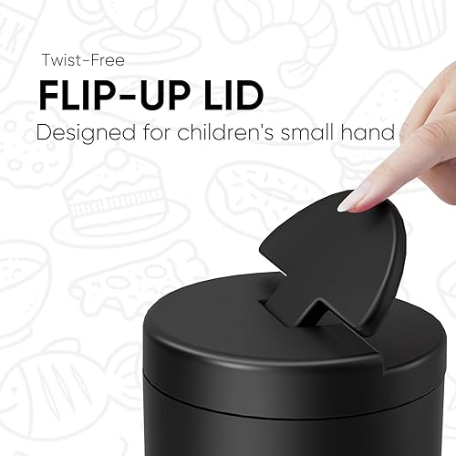 Miniatura 23 de Termo de sopa de 12 onzas para comida caliente para niños, tarro de comida aislado al vacío, termo de sopa sin torsiones para comida caliente