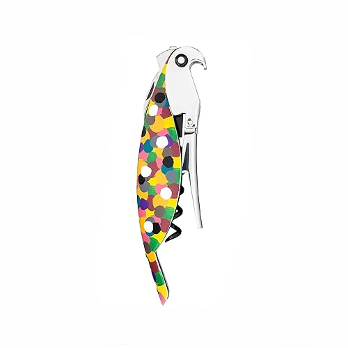 Alessi AAM32 1 Proust Parrot Cavatappi per Vino di Design, in Alluminio Profuso e PC, Multicolore