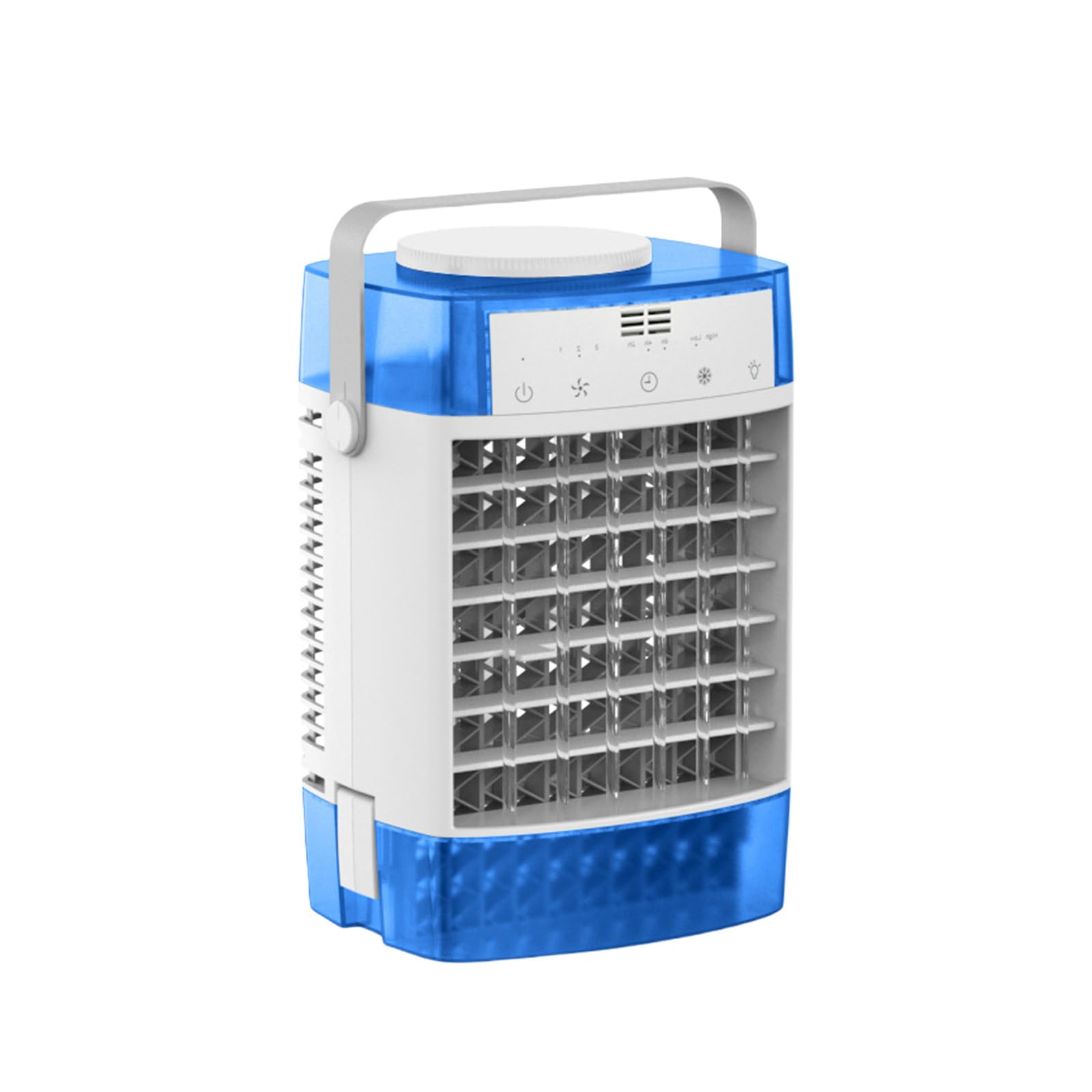 Uqezagpa Blue Portable Air Conditioning Household Sprayer Refrigeration Small Conditioner Indoor Water Electric Fan Night Light Fan Portable Air Cooling