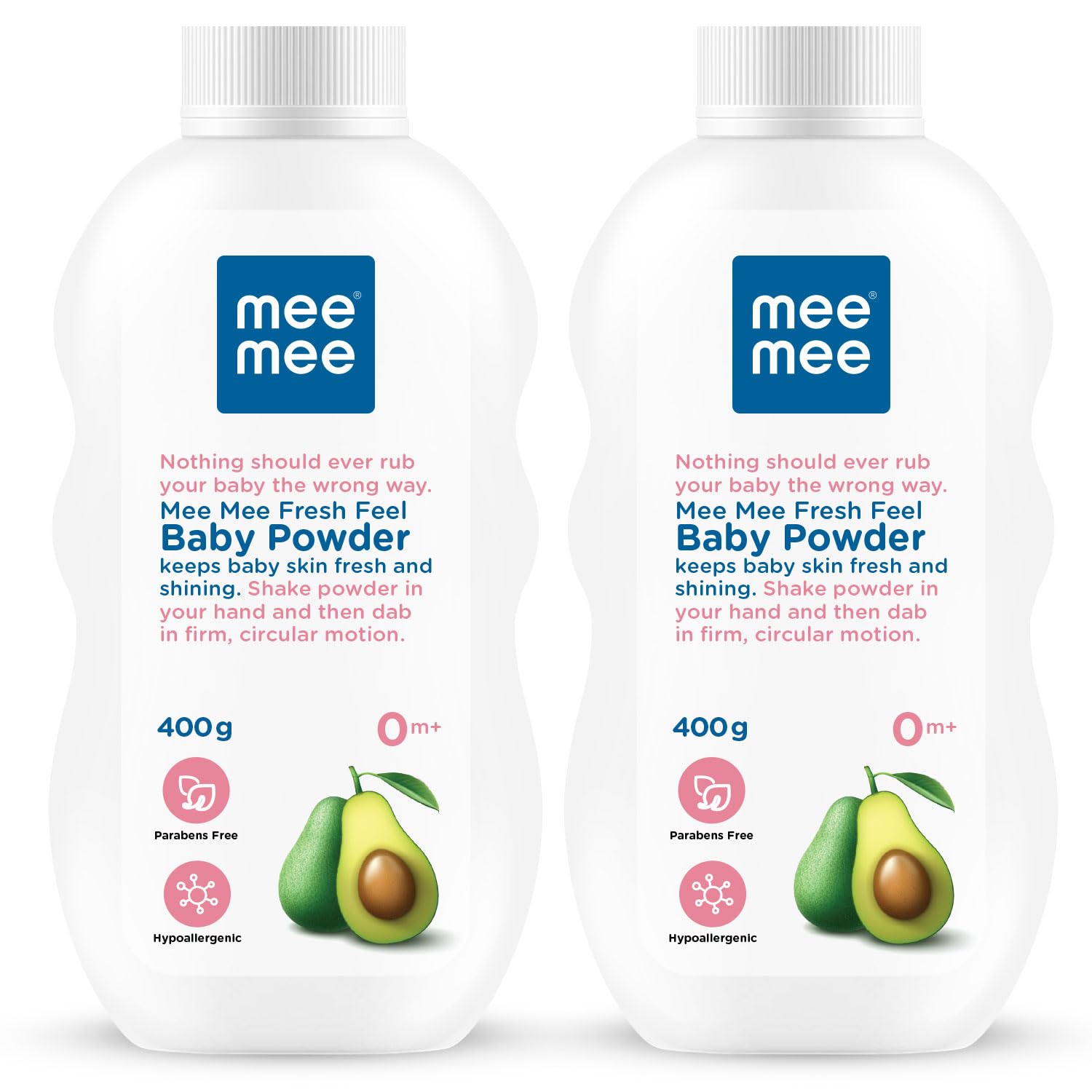 Mee Mee Baby Talcum Powder | Enriched with Avocado Oil | Dermatologist Approved | Rash-Resistant | Paraben-Free, 0m+ | Ideal for Newborns | 2-Pack of 400g For a Fresh Feel (B07KSZNCLM) Amazon Price History, Amazon Price Tracker