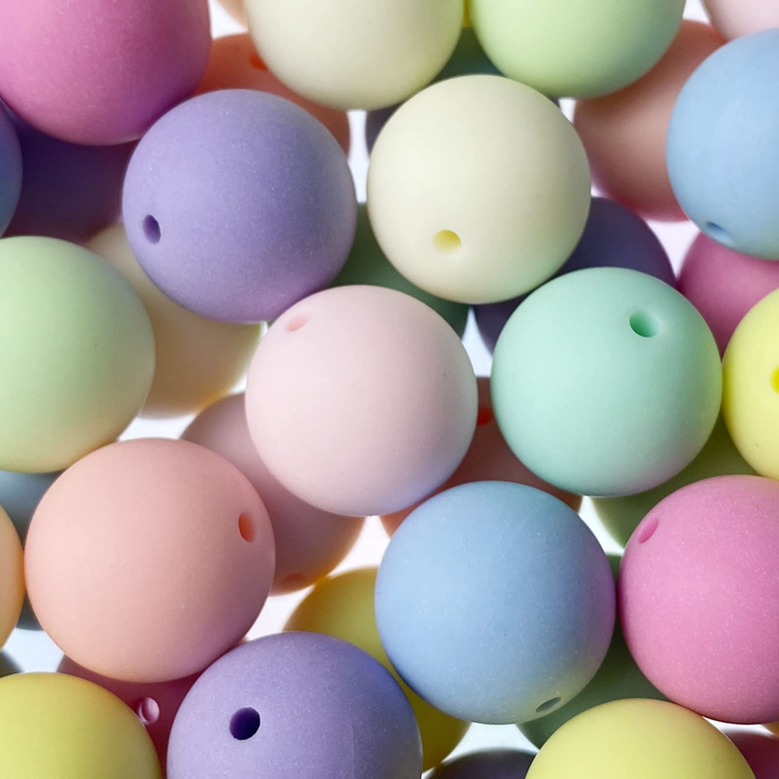 Amazon.com: Jmassyang 100 Pieces 20mm Candy Color Acrylic Round Frosted Beads Assorted Candy ...