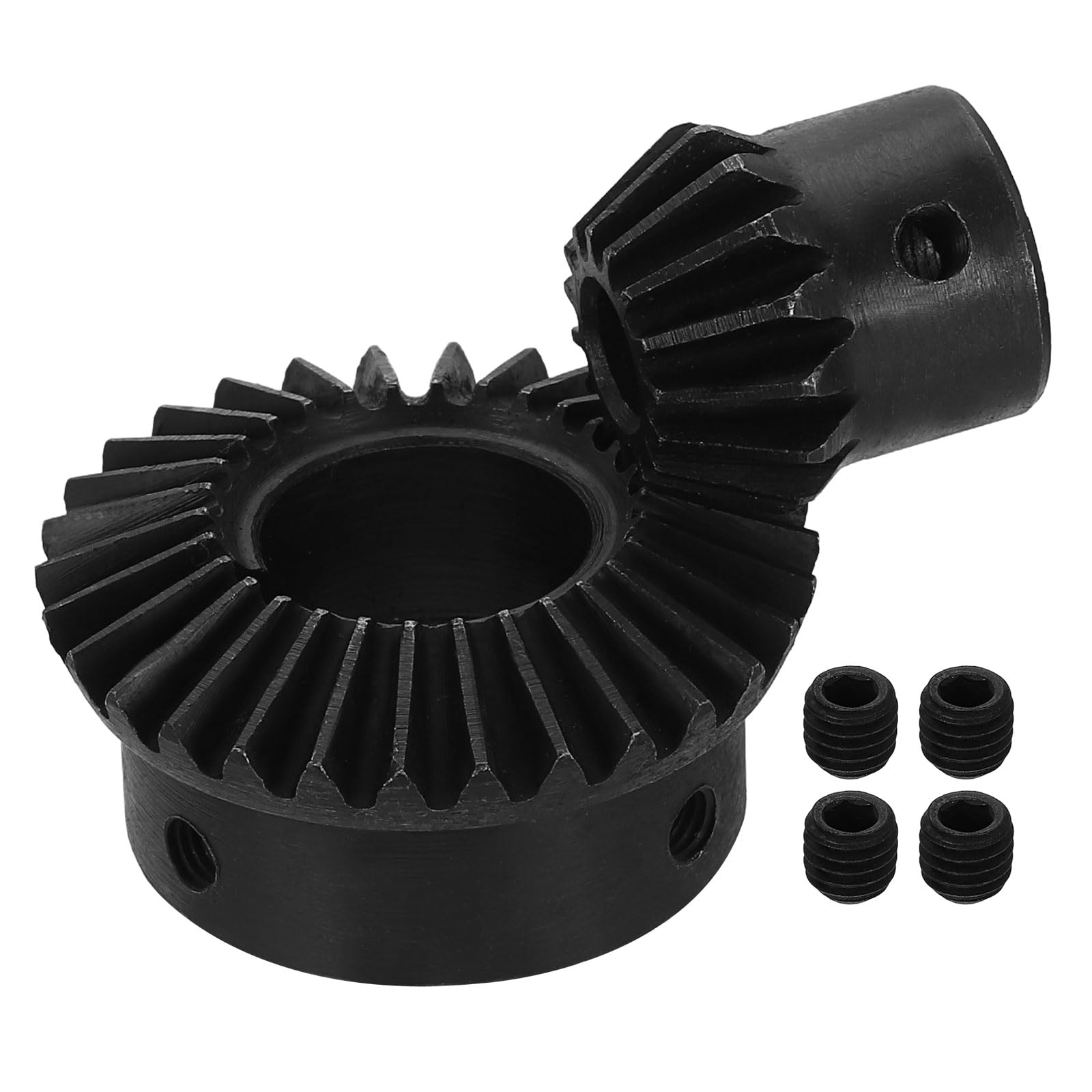 QUARKZMAN 2 Pezzi Set Ingranaggi Conici Smussati, 1.5 Mod 1:2 (15T/30T) Ingranaggio Conico Dritto In Acciaio Temprato, Ingranaggi Motore Sterzo 90 Gradi, (Foro Albero 8/20mm Con Chiavetta)