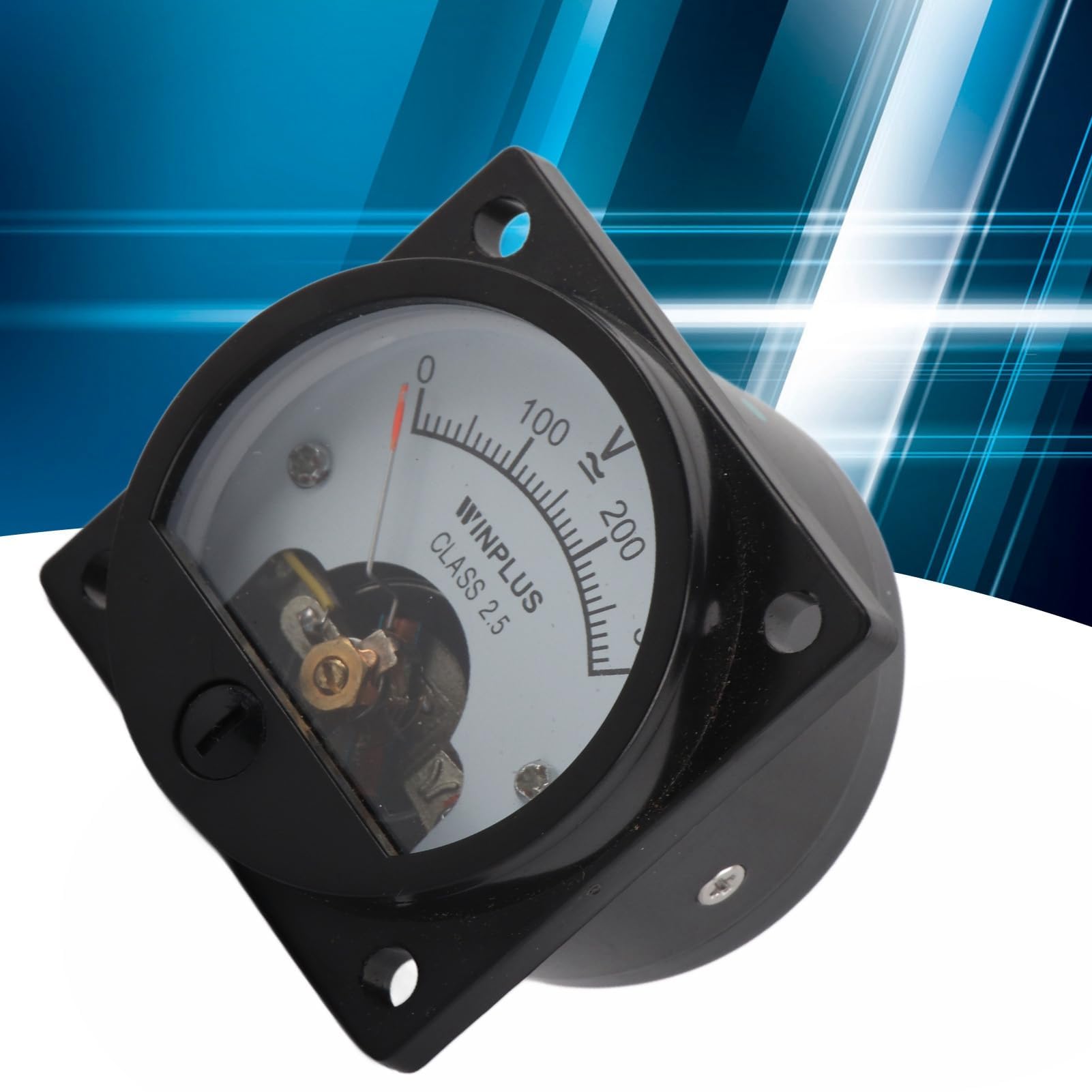 Voltmetro Analogico Pannello Quadrante Rotondo ABS SO‑45 AC 0‑300 V Nero