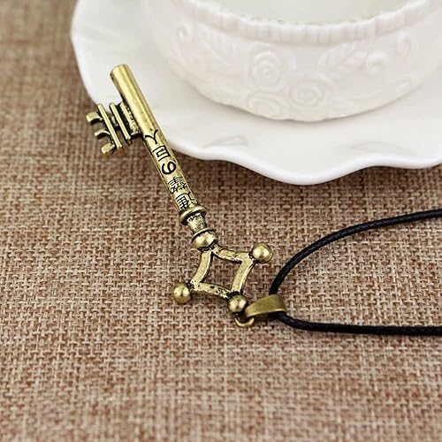 Miniatura 5 de Titán Eren Gold Key Cosplay Colgante Collar - Metal, Metal, cuero