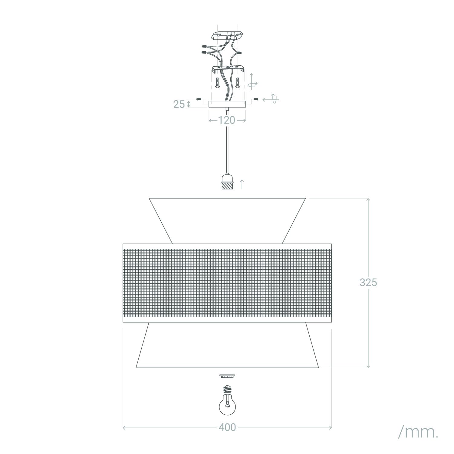 LEDKIA LIGHTING - Lampada a Sospensione Chulu | Design Elegante e Classico | Compatibile con Lampadina LED E27 | Per Interni IP20 | Uso Versatile in Casa e Ufficio, Verde, Tessuto