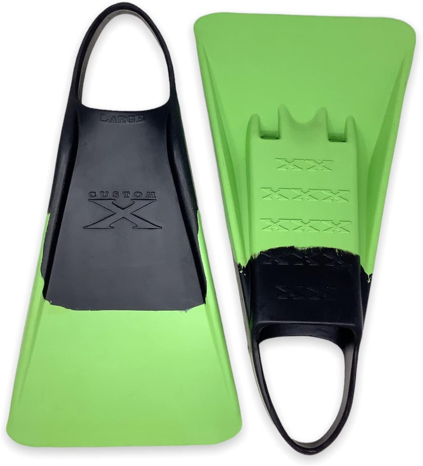 Custom X Bodyboarding X Fins BlackGreen Floating