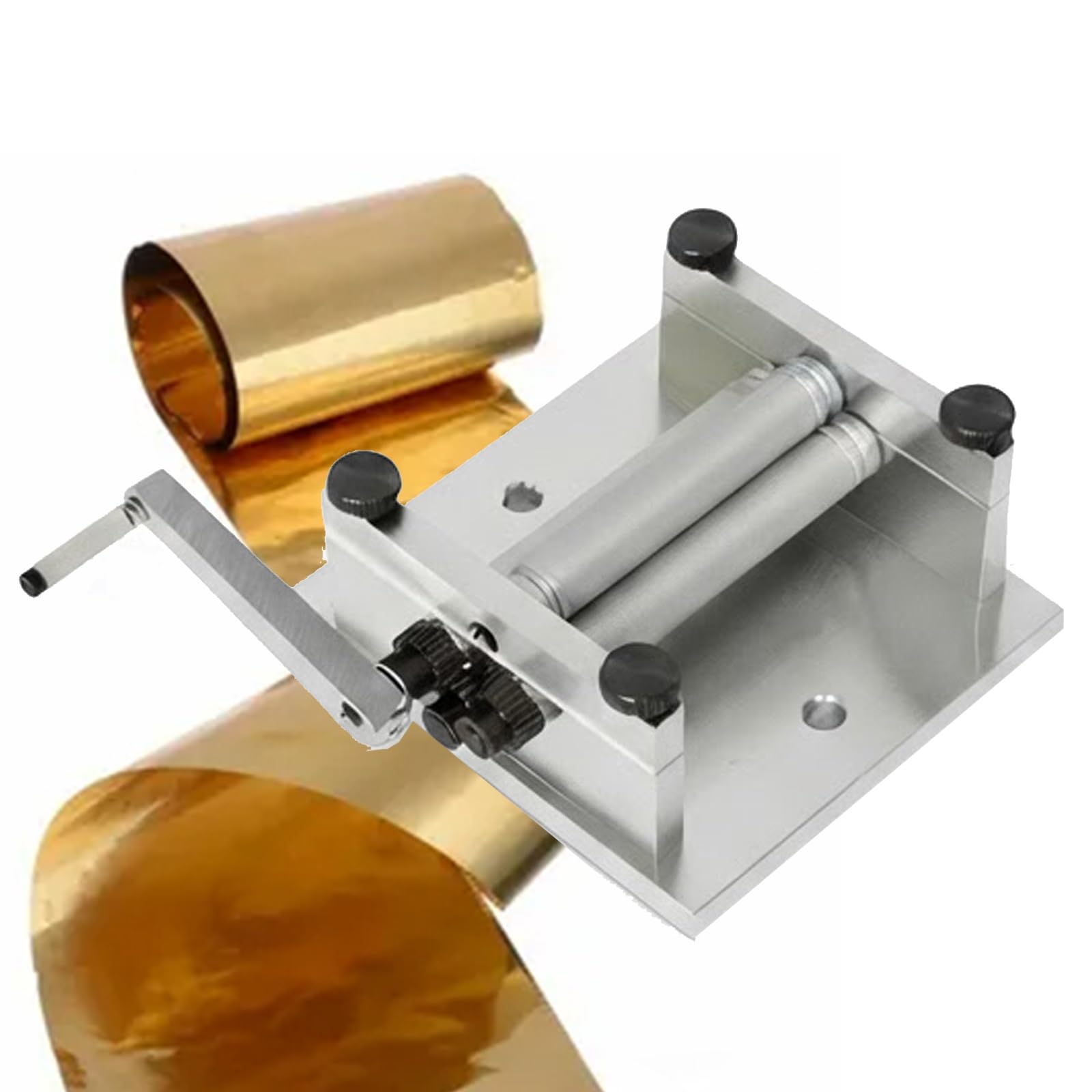 Máquina laminadora de chapa manual de 60 mm para corregir imperfecciones y estirar láminas
