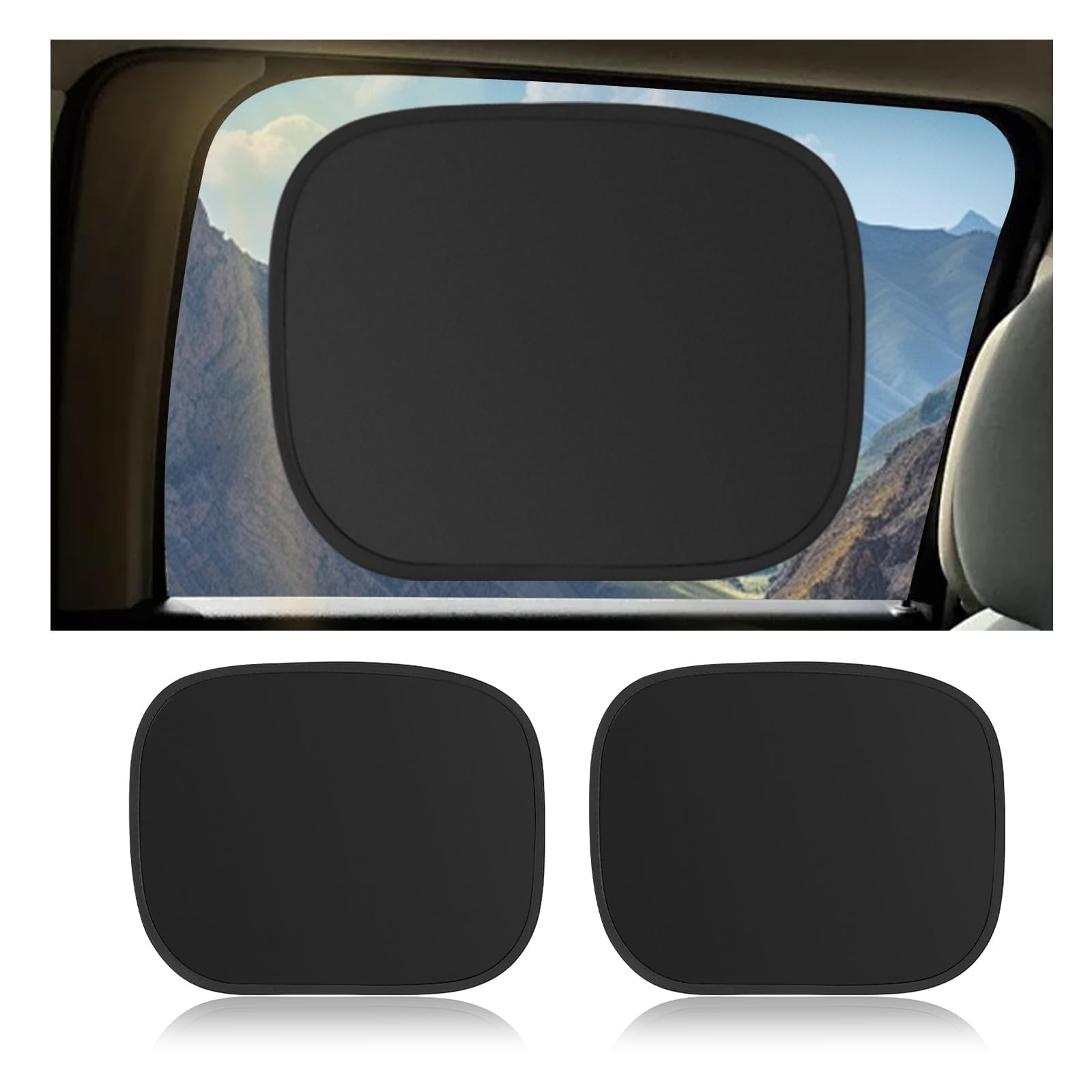 YUANQI 2PCS Window Sun Blocker Car for MG TF 135 TF 120 TF 115 TF 160,Sun Screen for Car Window Mesh Sunshade Blocker, UV Protection,Side Windscreen,Self-Adhesive