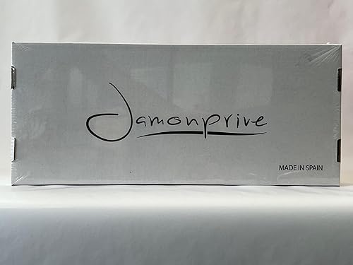 Miniatura 4 de Jamonprive Jamonero profesional con cuchillo de jamón + acero afilador + cubierta de jamón – Soporte para jamón serrano, jamón ibérico y jamón