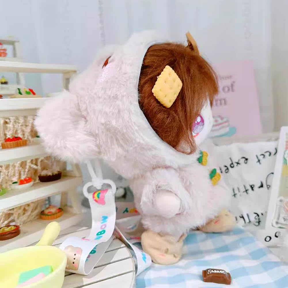 niannyyhouse Vêtement de poupée en peluche de 20 cm avec motif ours - Déguisement de poupée Kpop - Marron - 2