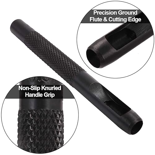 Miniatura 4 de Spurtar Juego de perforadores huecos de 12 piezas de 18 pulgadas a 34 pulgadas de acero al carbono de alta resistencia, herramienta de agujero de