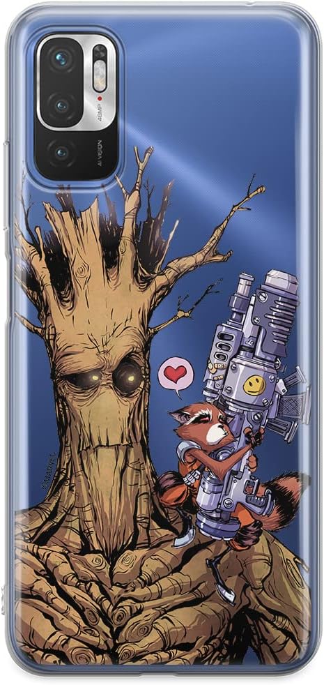 ERT GROUP Mobile Phone case for Xiaomi REDMI Note 10 5G / Poco M3 PRO Original and Officially Licensed Marvel Pattern Guardians of The Galaxy 001, Partially Transparent