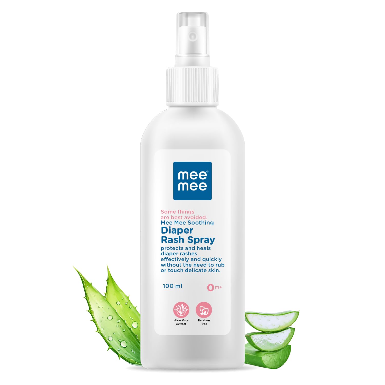 Mee Mee Natural Baby Diaper Rash Spray | 100ml, Fast-Acting Relief, Hypoallergenic & Safe for Delicate Skin | Touch-Free Hygienic Care, Instant Comfort