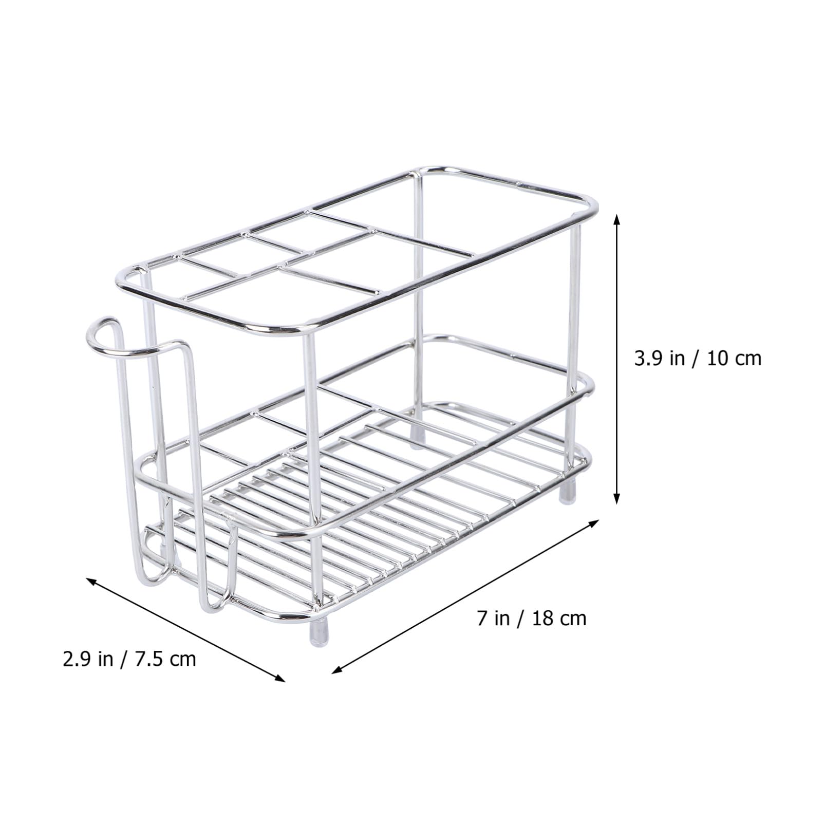 ULTECHNOVO Portaspazzolino Da Denti In Acciaio Inox 304 3 Pezzi Porta Dentifricio Organizer Per Accessori Da Bagno Argento Per Wc E Cucina