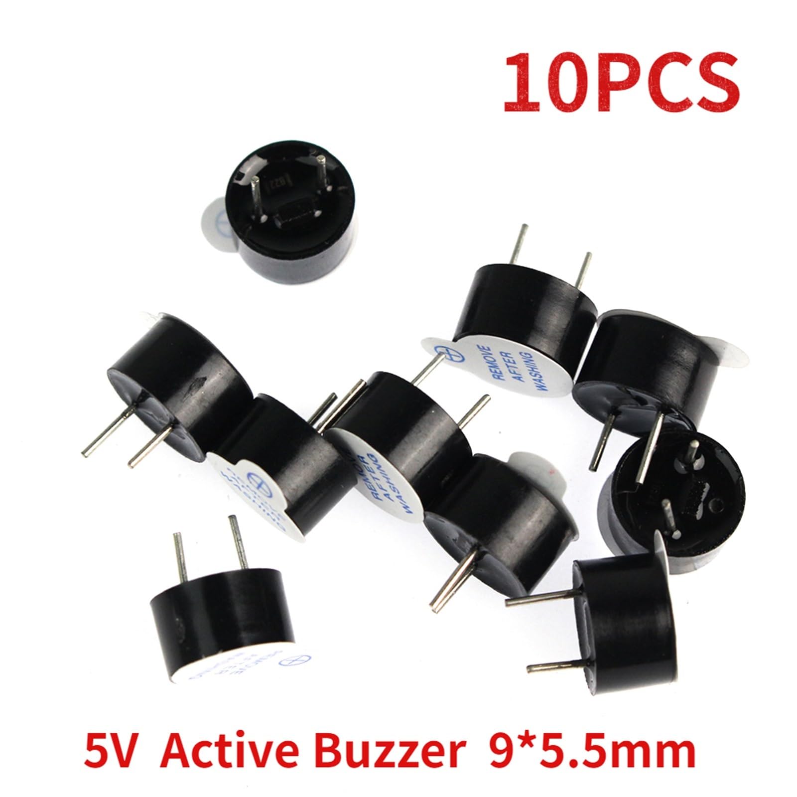 WUZDPRCJ 10PCS 5V Active Buzzer 9 * 5.5mm TMB09A05 Mini Active Piezo Buzzer Buzzers 0905