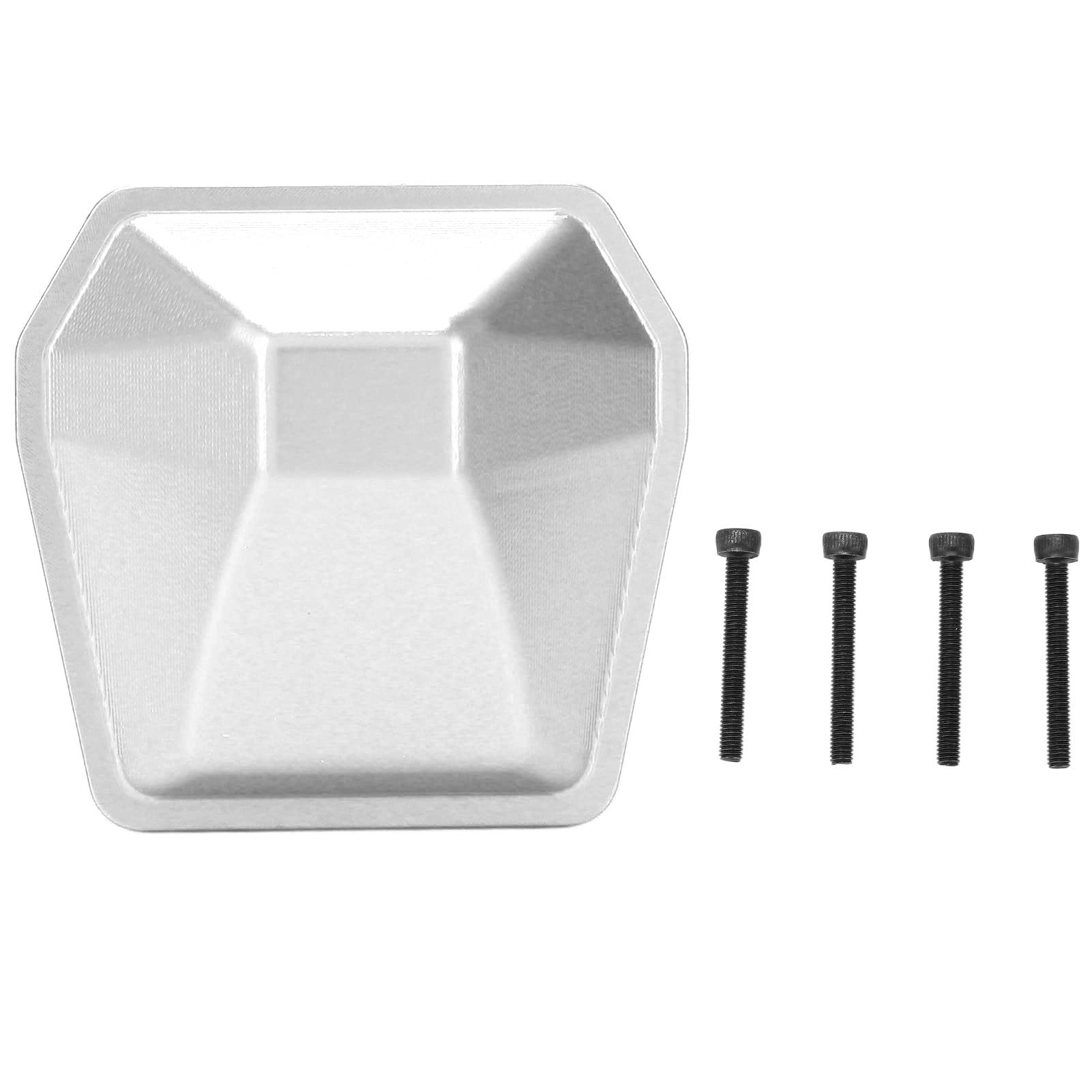 SCX6 Axle Diff Cover, 50x48mm/2.0x1.9in Aluminum Alloy Axle Housing Differential Cover for Axial AXI05000 1/6 RC Crawler Car (Silver)