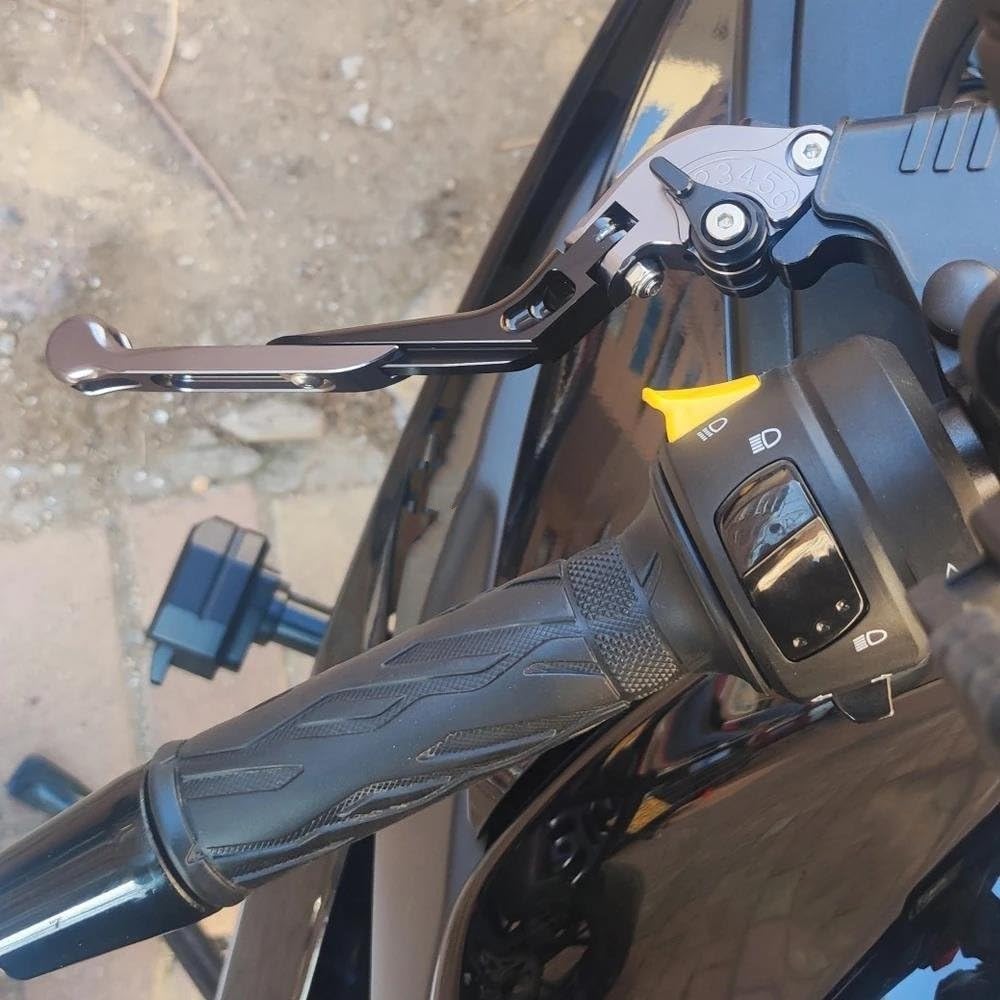Bremshebel Für Aprilia SR GT 200 2022 2023 SR GT200 Motorrad CNC Aluminium Verstellbare Faltbare Ausziehbare Bremskupplungshebel(Titanium)