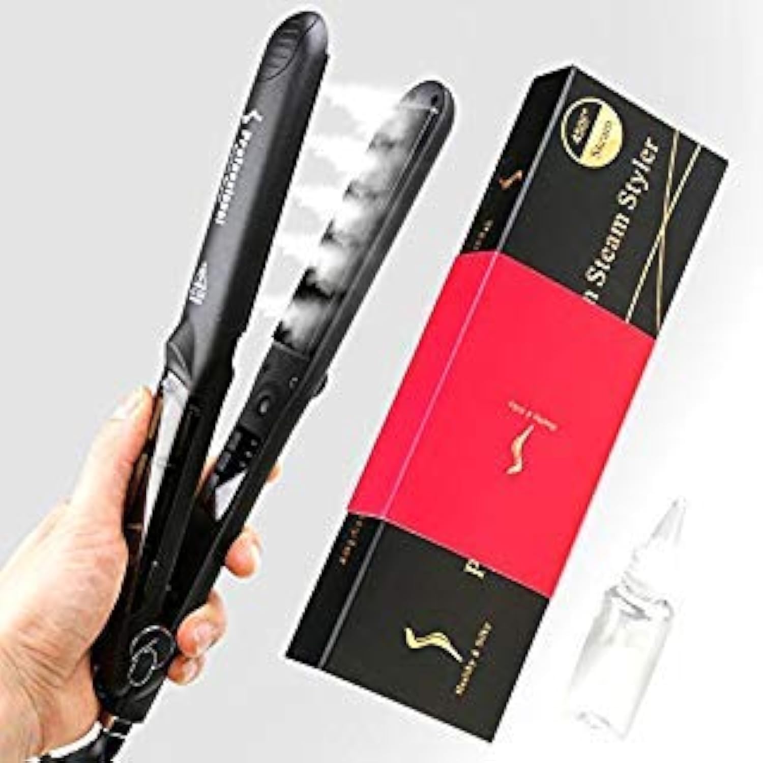 Professional Argan Oil Steam Hair Straightener Flat Iron Injection Painting 450F Straightening Irons Hair Care Styling Tools