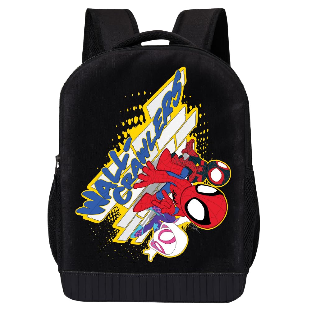 Marvel Spiderman Miles Morales Backpack - Spidey and His Amazing Friends Unisex Kids 18" School Backpack (Wall-Crawlers)