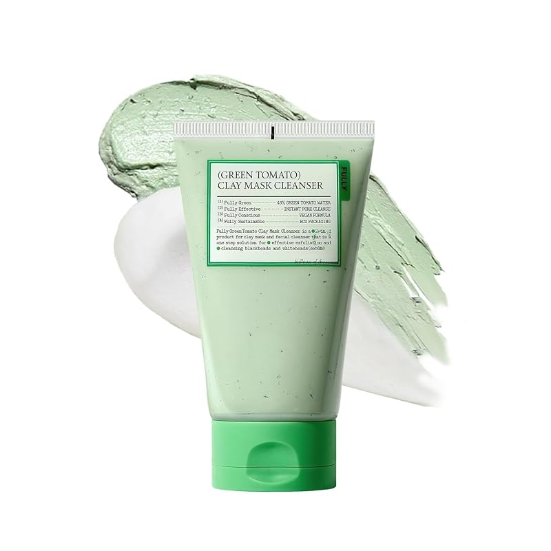 FULLY Limpador Facial e Máscara de Argila com Tomate Verde, 120 mL