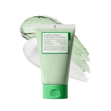 FULLY Green Tomato Pore Cleanser, Cardi Bs Clay Mask Cleanser for Deep Pore Cleanse & Pore Minimizer, Blackhead & Sebum Control, Gentle Face Wash for Women, Korean Skincare