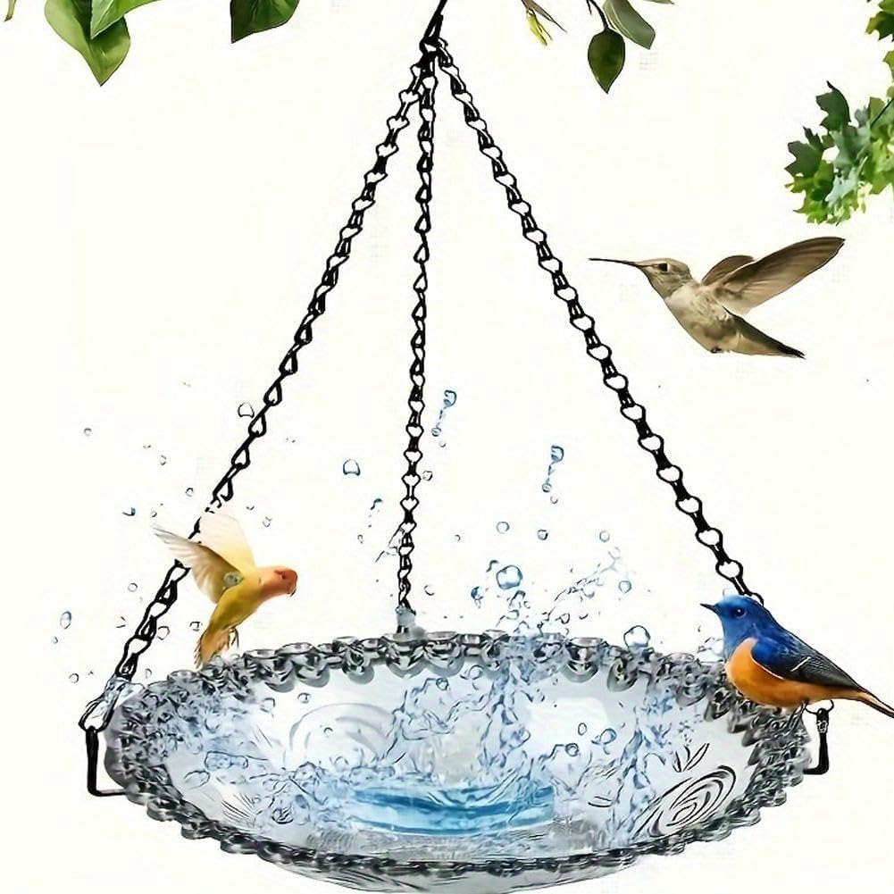 Amazon.com: Hanging Bird Bath Bird-Feeder,Outdoor Birdbath Bowl,Garden ...